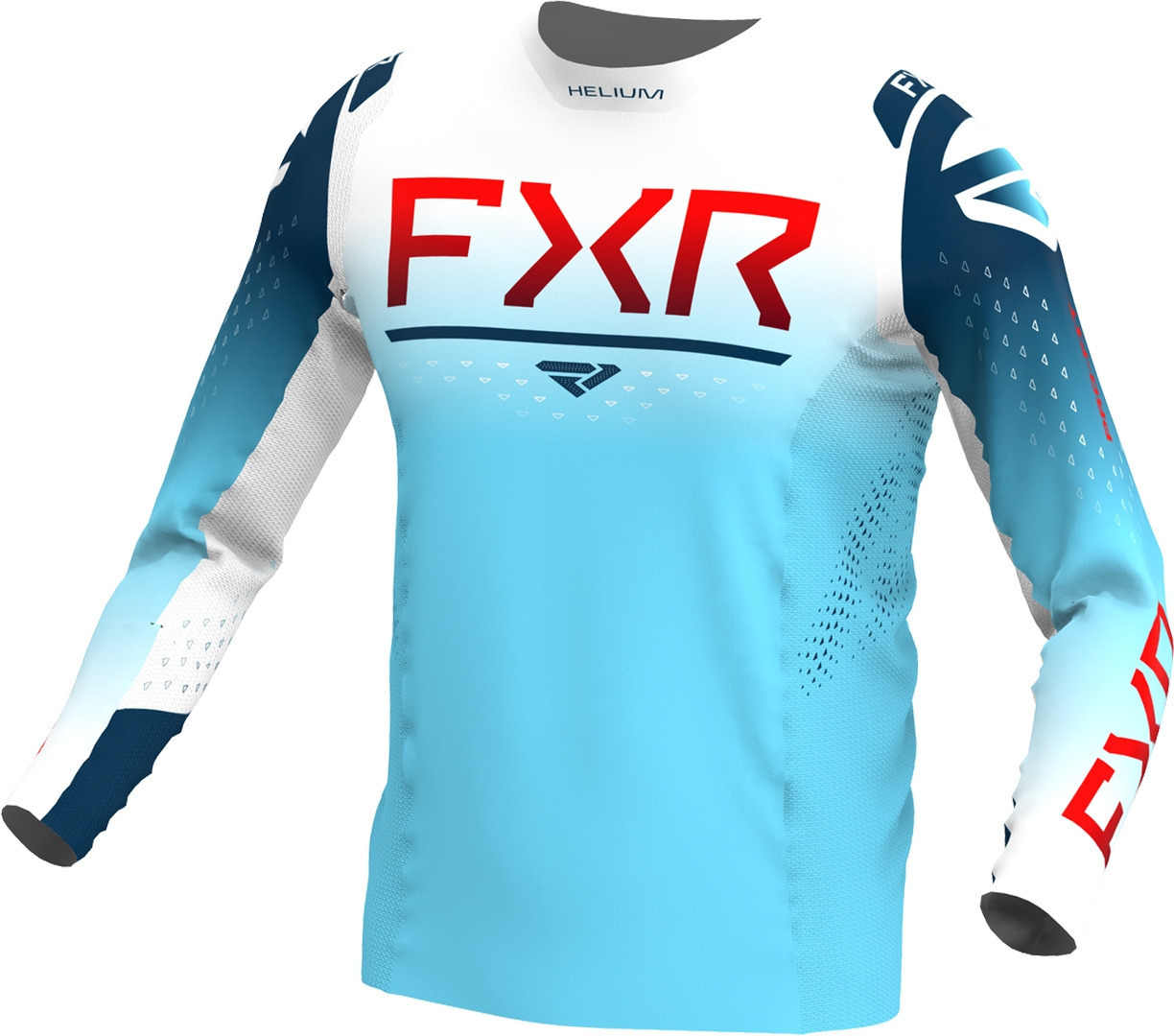 FXR Helium 2023 Motocross Jersey light blue/white L Figure 1