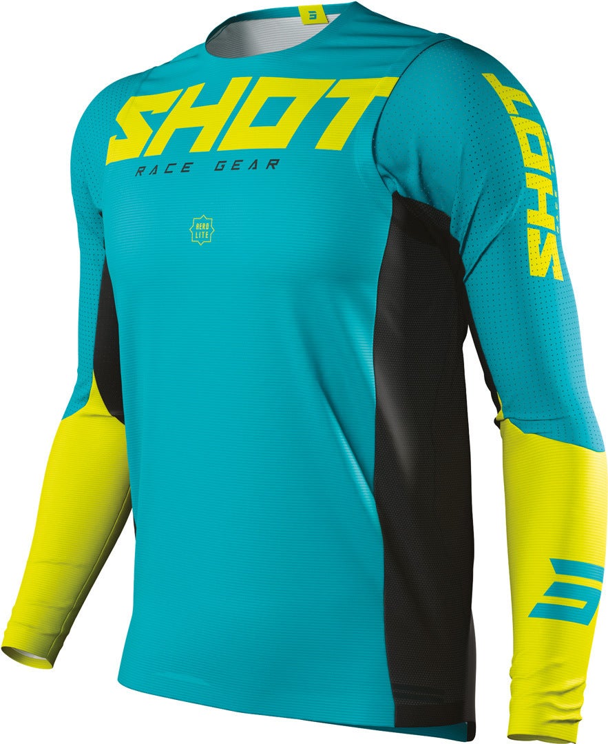 Shot Aerolite Airflow Motocross Jersey turquesa L Figura 1