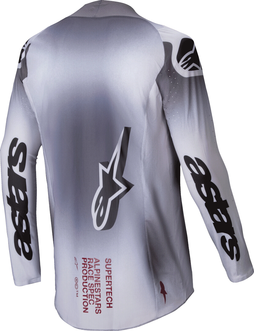 Alpinestars Supertech Maker Camisa de motocross prata/preto S Figura 2