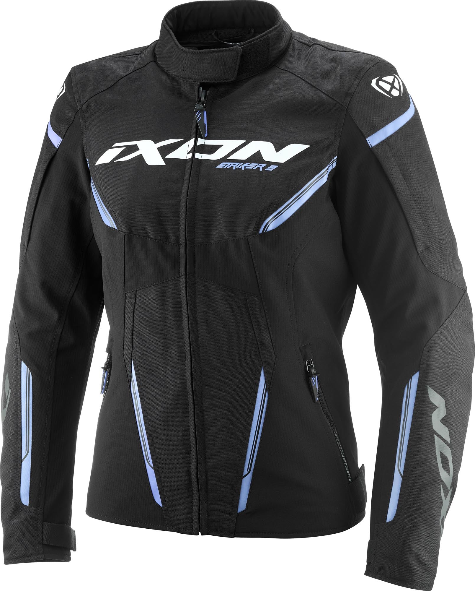Ixon Striker 2 Vodoodporna tekstilna jakna za ženske motorje črna/vijolična XL Slika 1