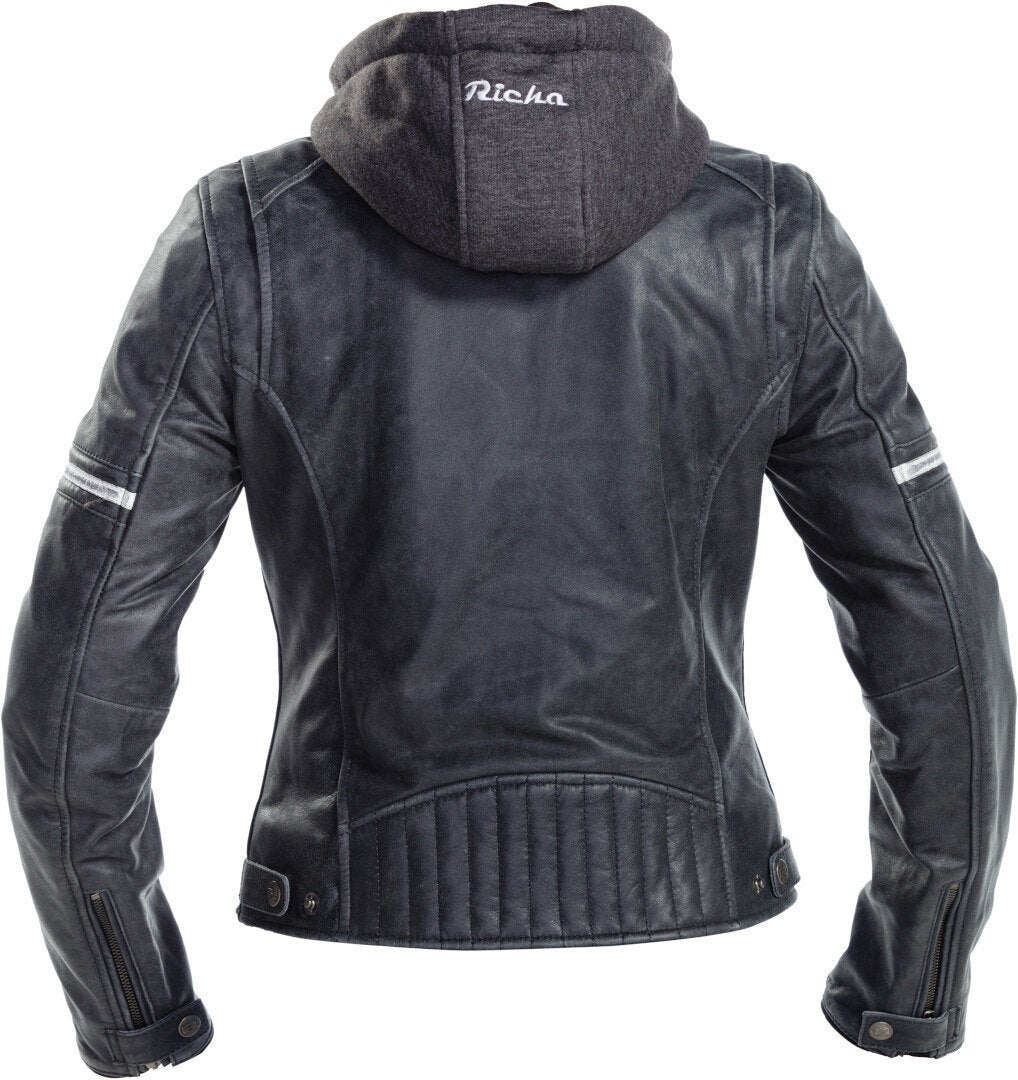 Richa Toulon 2 Damen Motorrad Lederjacke dunkelgrau 40 Abbildung 2