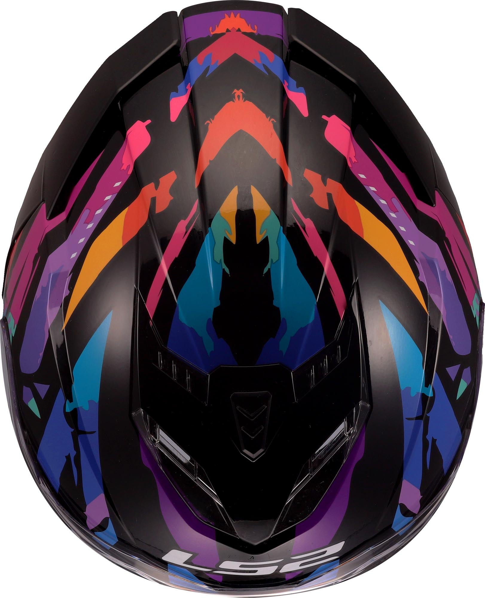 LS2 FF818 Storm III Kaos Hjelm sort/lilla L (59/60) Figur 8