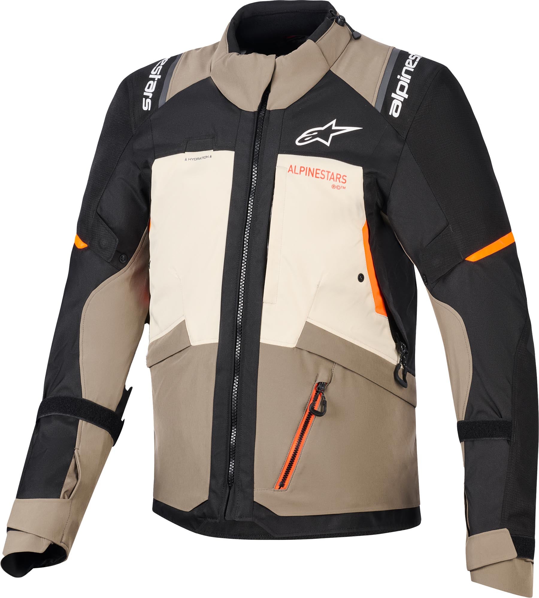 Alpinestars Men's Black/Brown Andes V4 Drystar Waterproof Motorcycle Textile Jacket