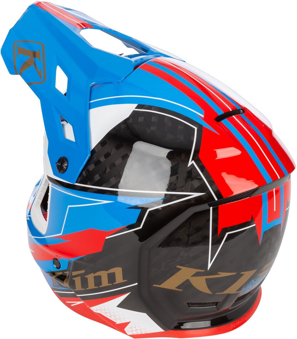 Side view of Klim F3 Carbon Velocity Snowmobile Helmet