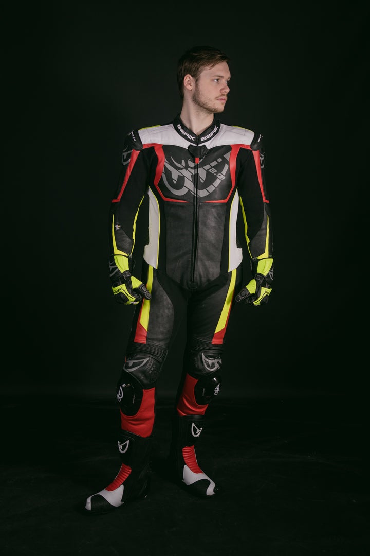 Berik NexG One Piece Motorcycle Leather Suit black/grey/yellow/red 60 Figure 3