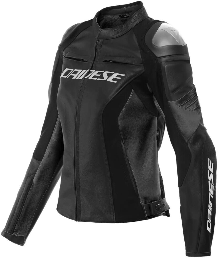 Dainese Racing 4 Perforeret Damer Motorcykel læderjakke Sort 48 Figur 1