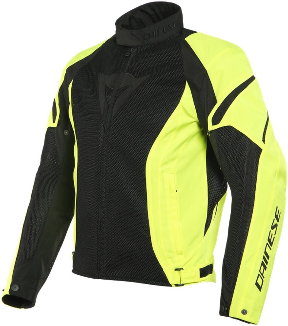Dainese Air Crono 2 Tex Motorcycle Textile Jacket black/yellow 54 Figure 1