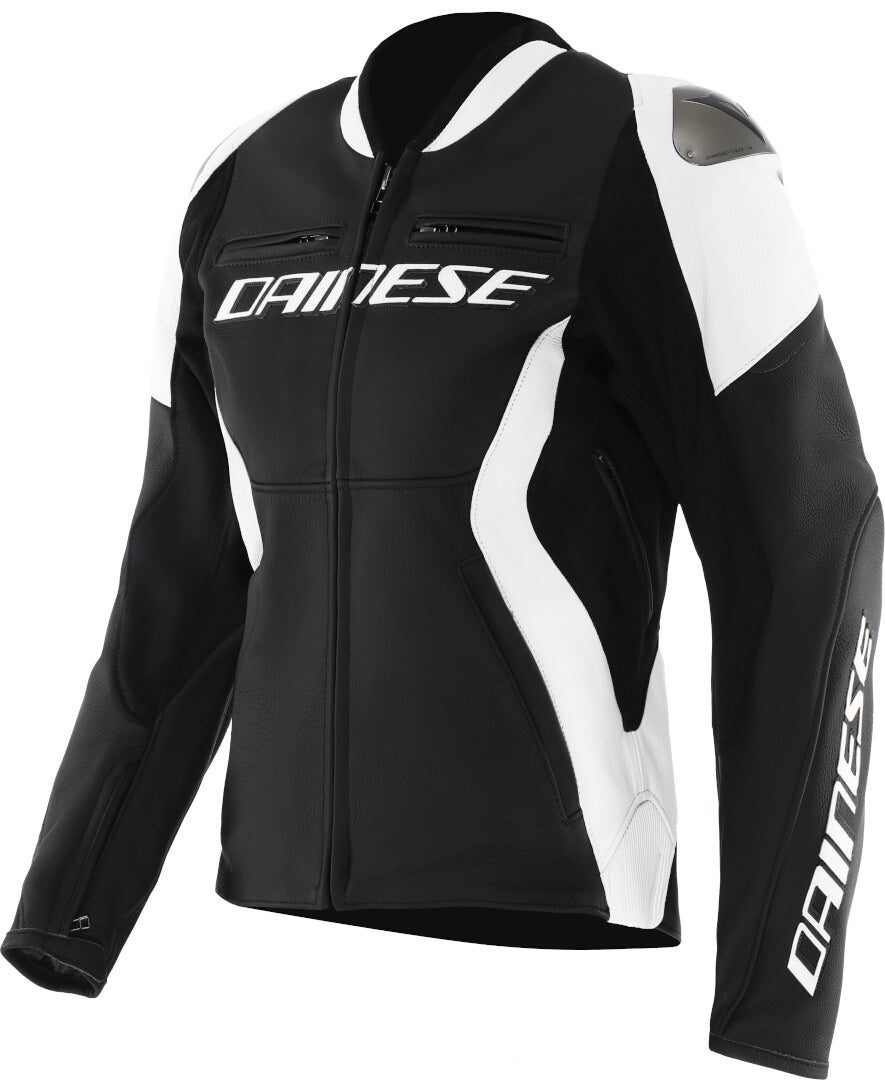 Dainese Racing 5 2.0 Dames motorleren jas zwart/wit 48 Figuur 1