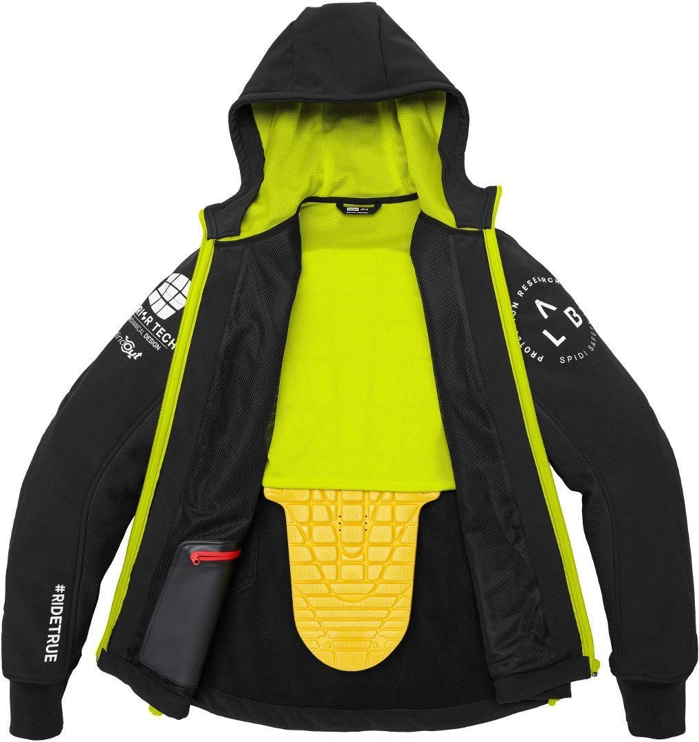 Spidi Armor Evo Motorcykel hoodie sort/gul M Figur 4