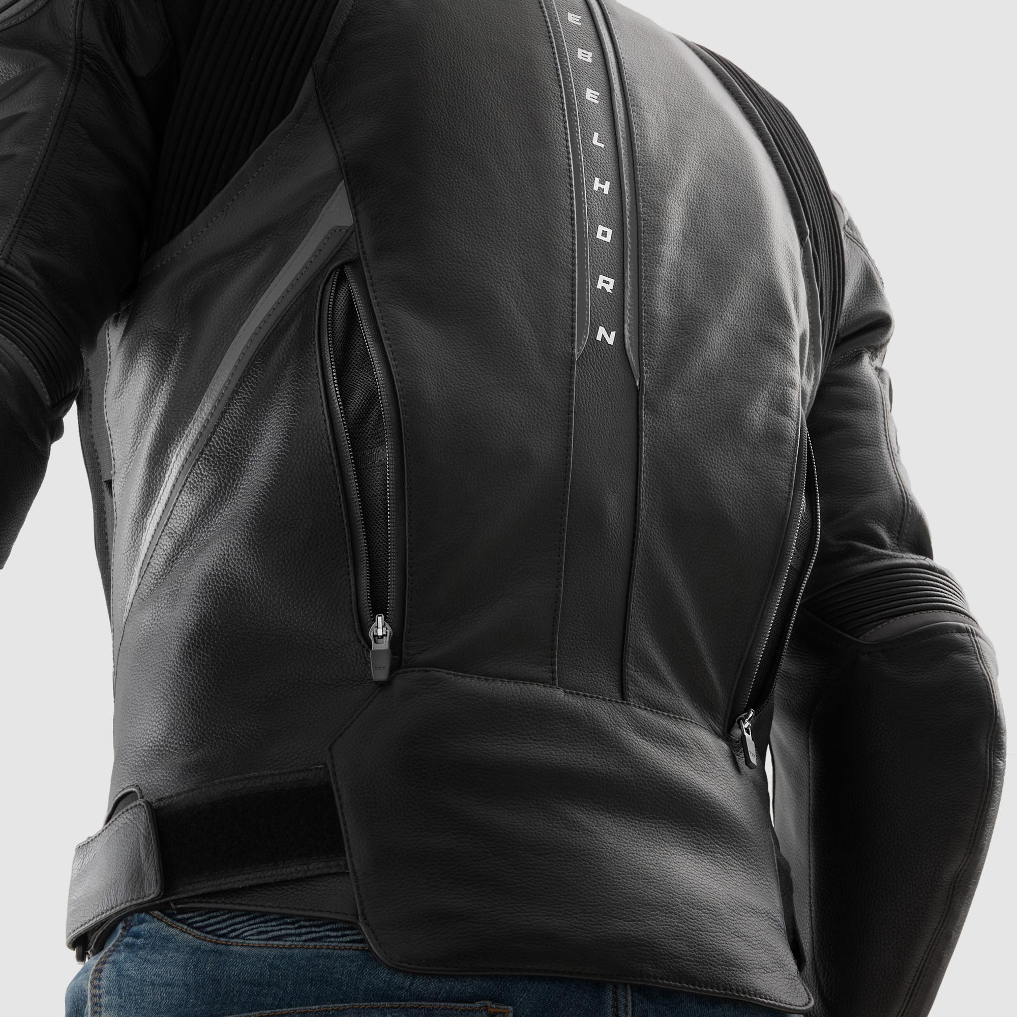 Side view of Rebelhorn Veloce Motorcycle Leather Jacket