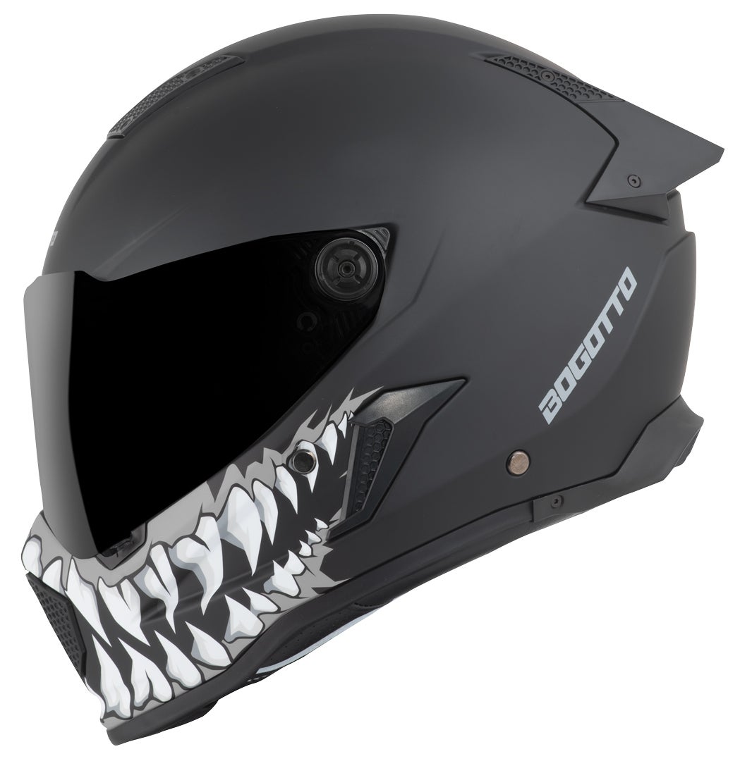 Bogotto Rapto Jaws Capacete Preto/Cinza fosco XL Figura 7