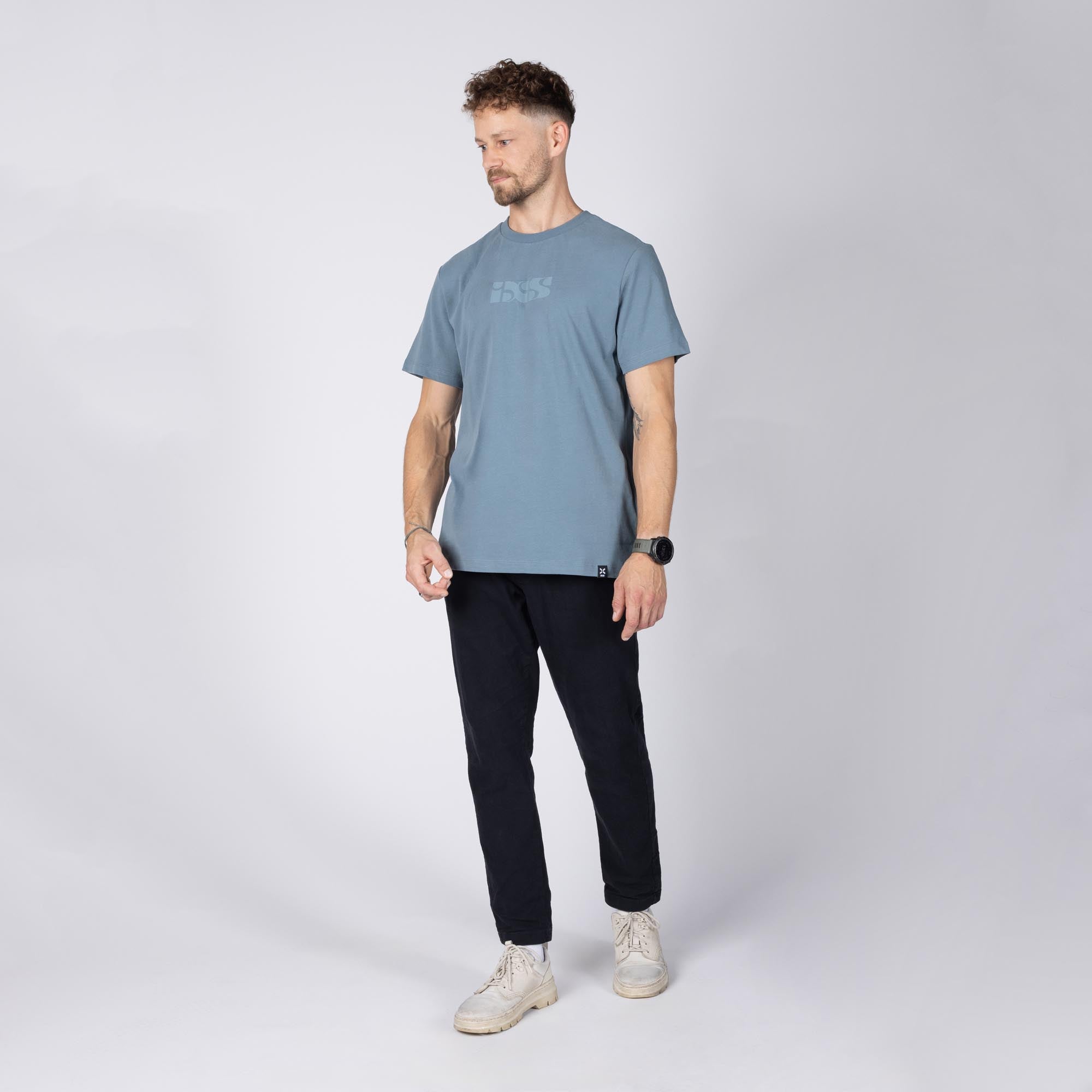 IXS Brand 1.1 Tričko modrá/šedá XL Obrázek 8