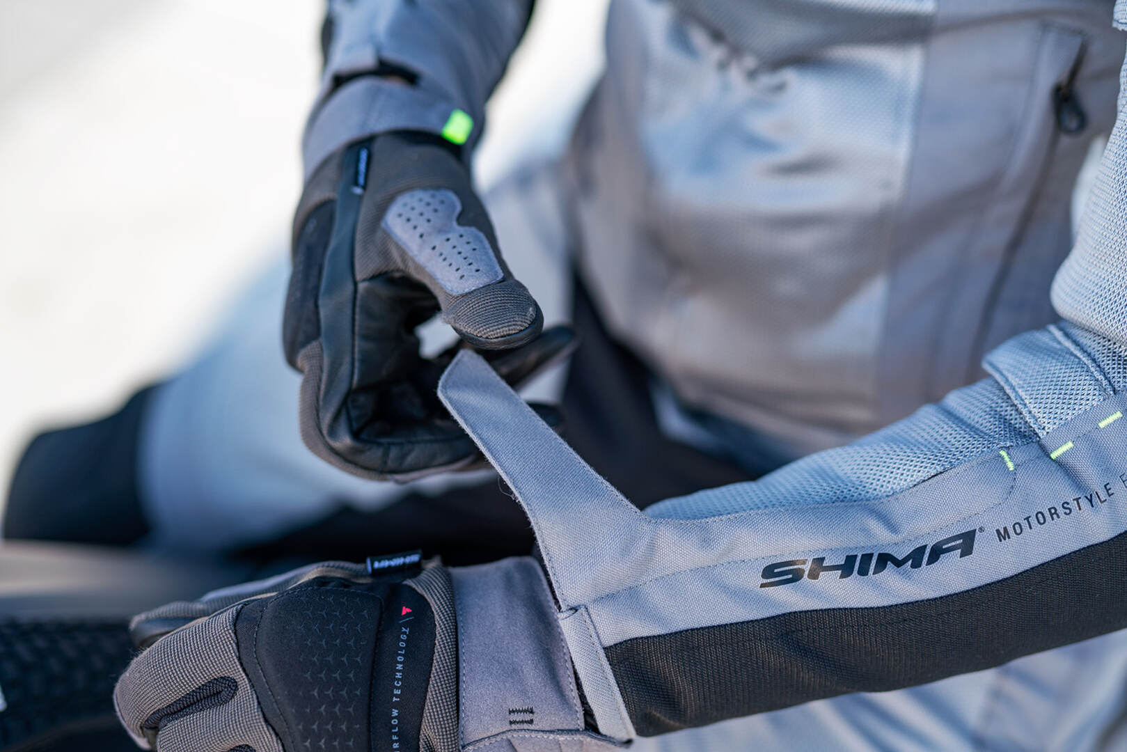SHIMA Jet waterproof Motorcycle Textile Jacket grey M Figure 8