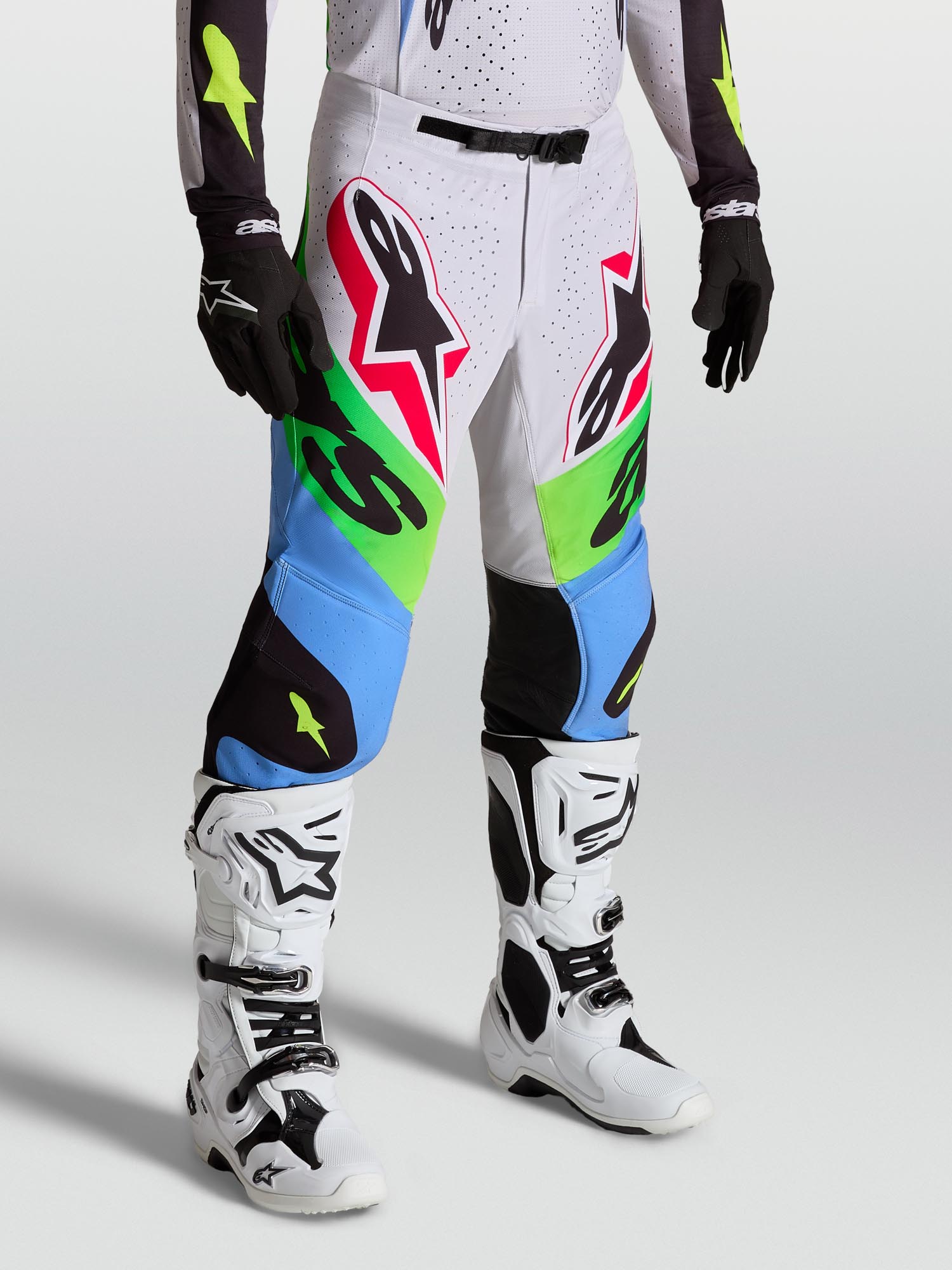 Alpinestars Supertech Dyna Motocrossbukser lilla/sort/grøn 44 Figur 4