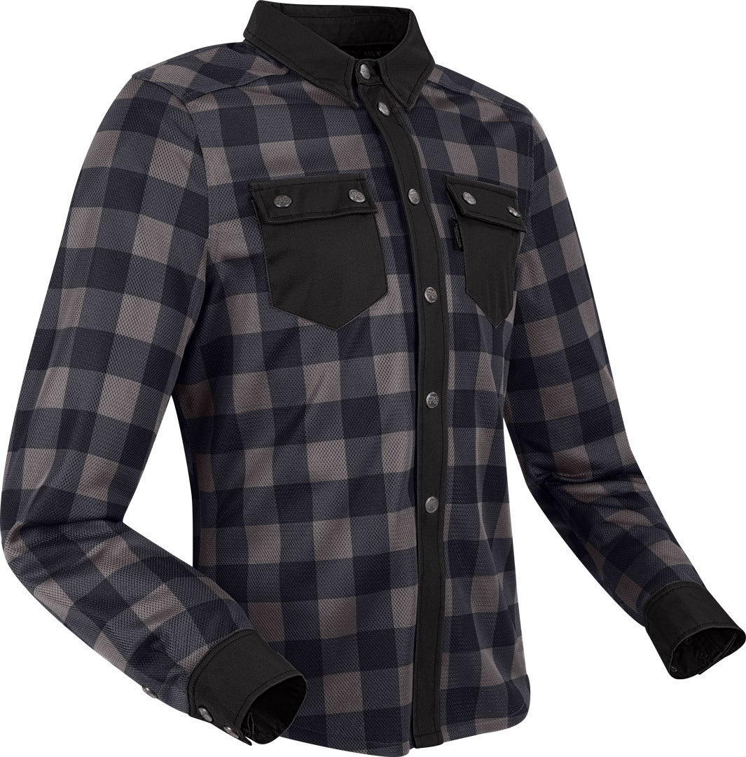 Segura Jovan Camicia da moto nero/grigio 4XL Figura 1