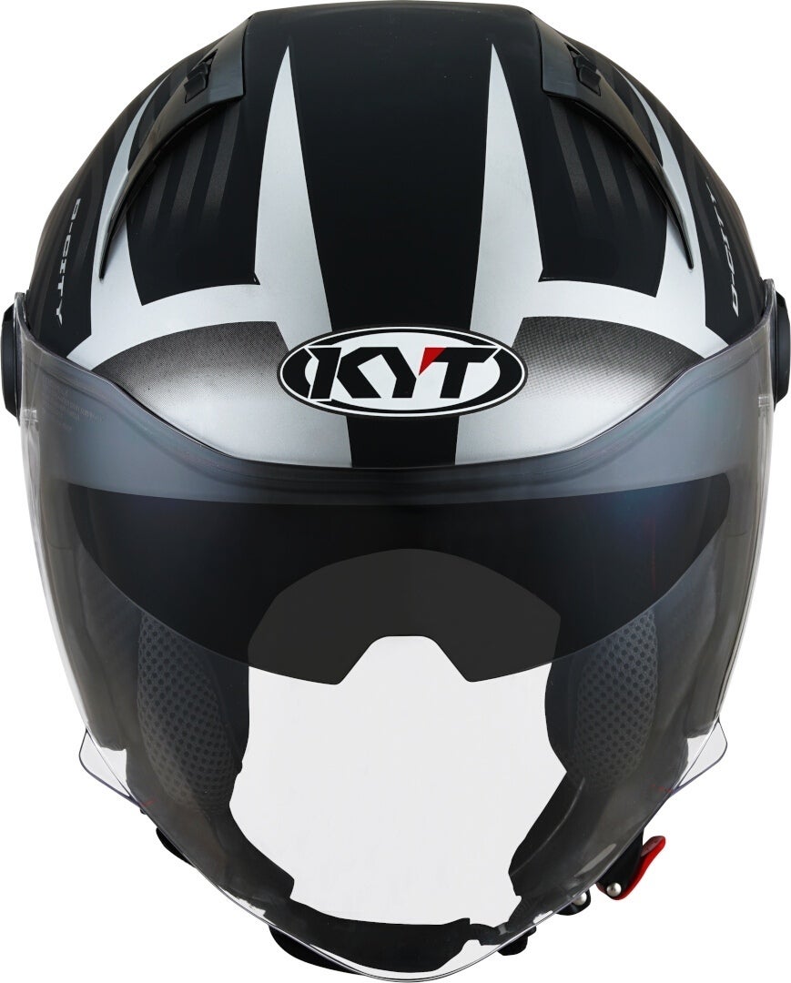 KYT D-City Lucent Jet hjelm sort mat/sølv XL (61) Figur 7
