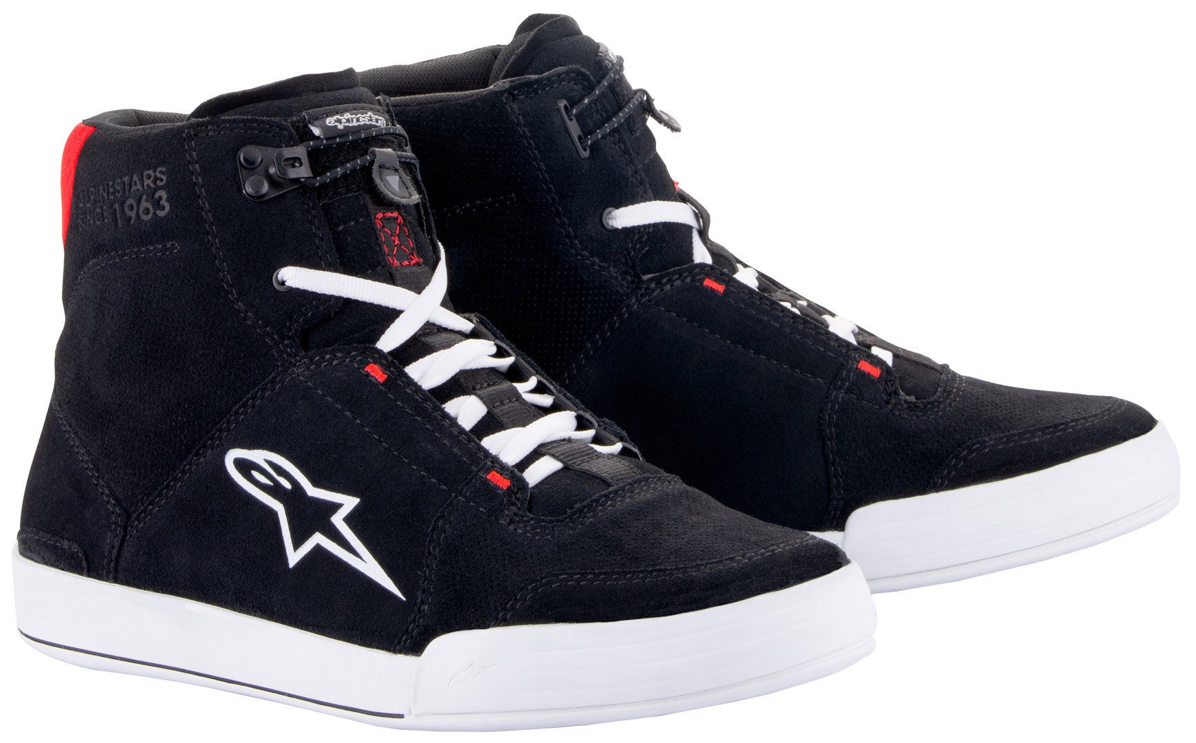 Alpinestars Men's Black/Red/White Chrome Motorcycle Shoes