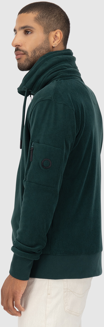 Alife And Kickin EliasAK F Fleece Zip Sweatshirt Tröja med dragkedja mörkgrön 2XL Figur 3