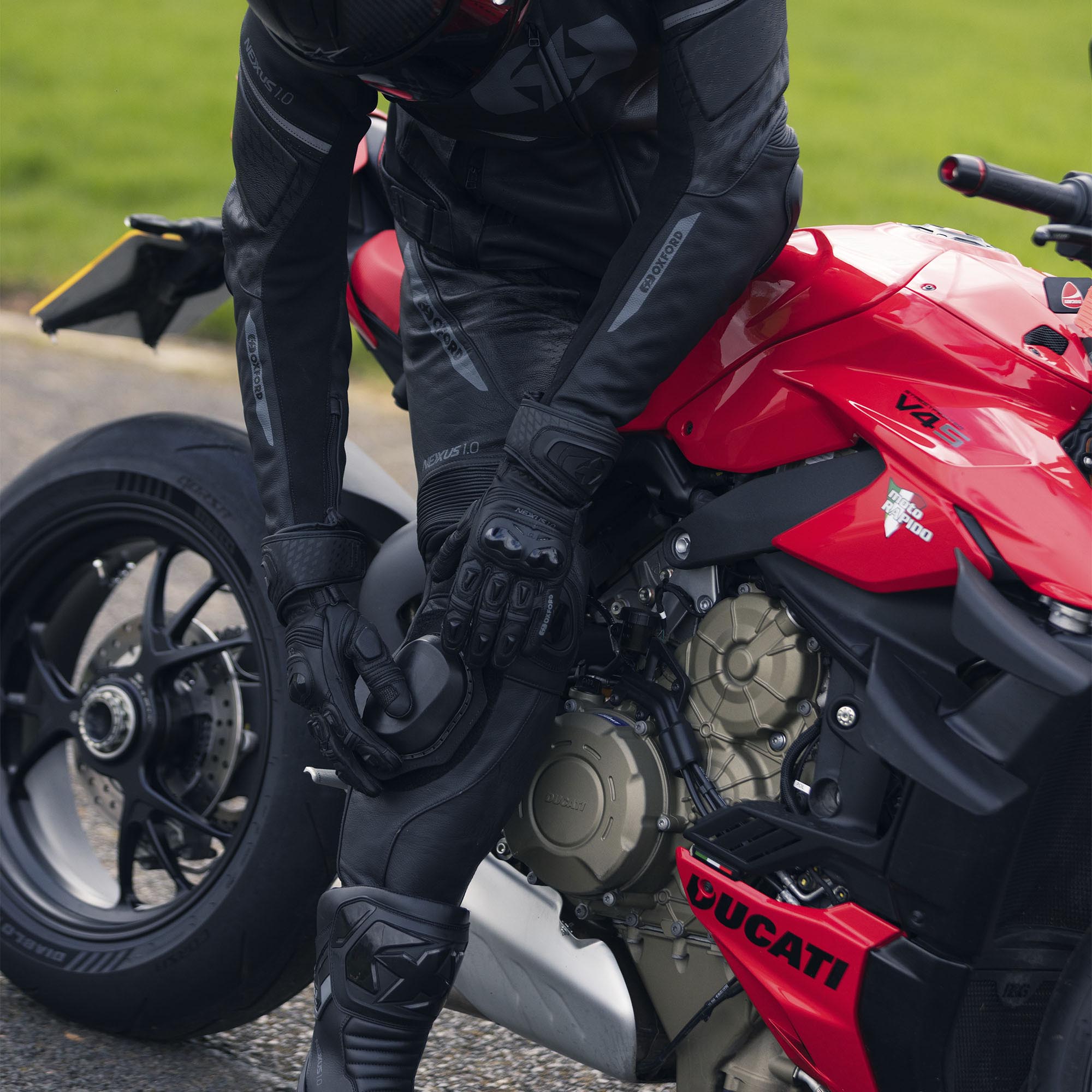Oxford Nexus 1.0 Motorrrad Lederhose schwarz/weiß 46 Abbildung 12