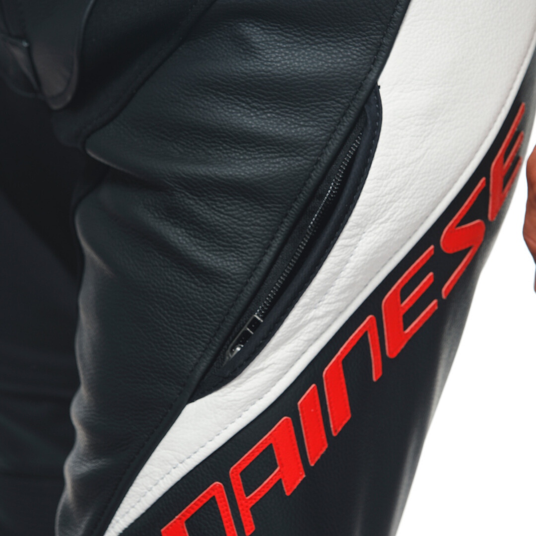 Dainese Laguna Seca 5 2-Piece Motorcycle Leather Suit black/white/red 52 Figure 4