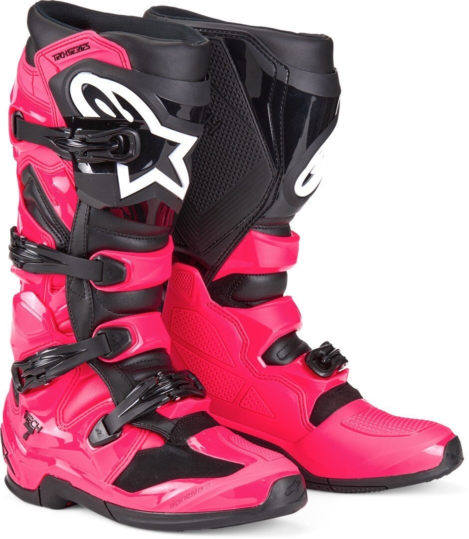 Alpinestars Tech 7 Stivali da motocross rosa/nero 7 (40,5) Figura 1