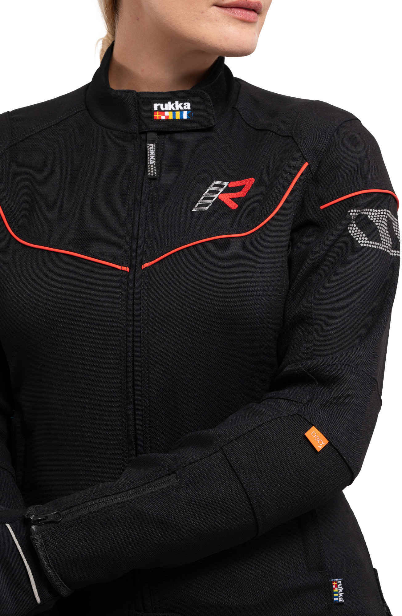 Rukka AirGobina 2.0 Giacca tessile moto da donna nero/rosso 38 Figura 6