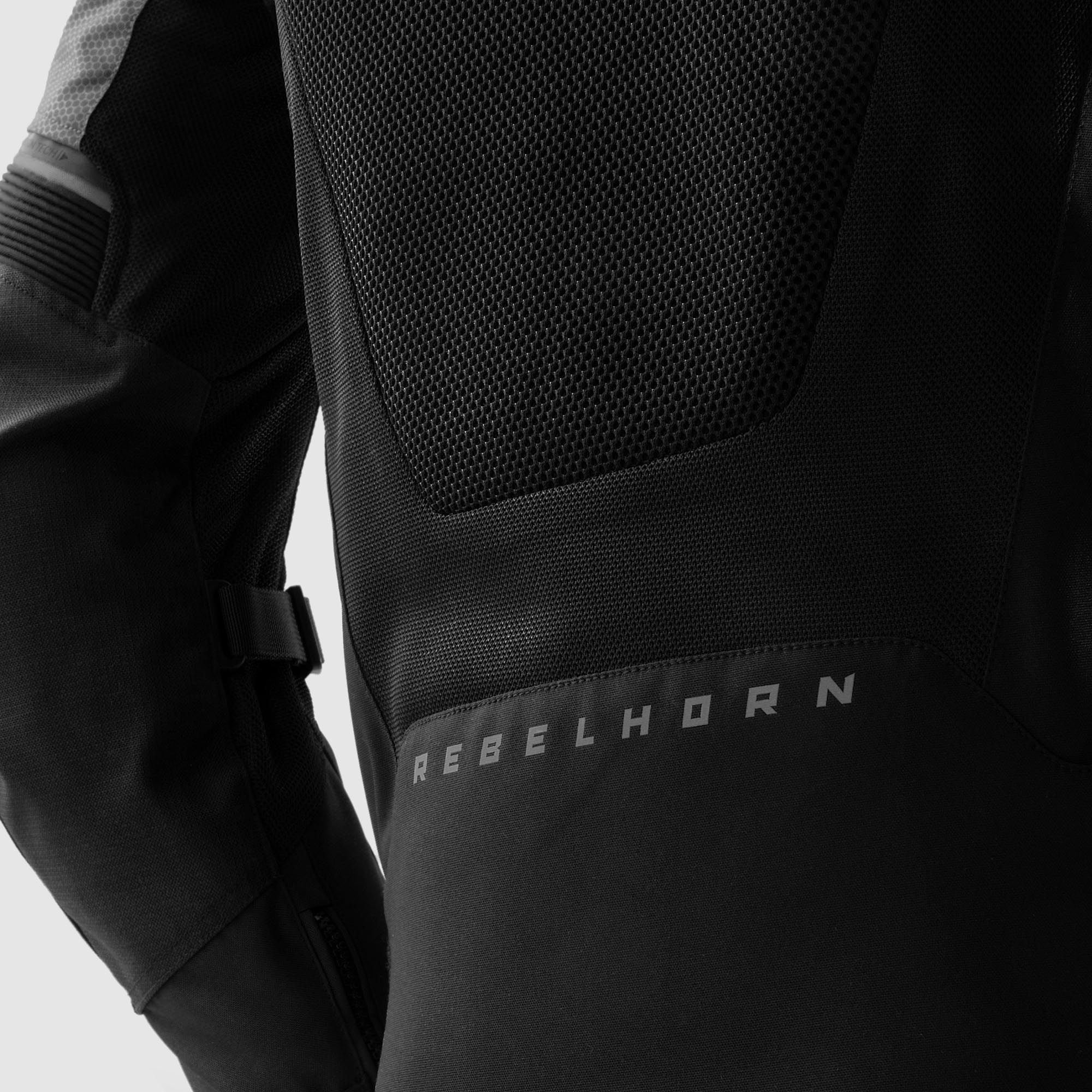 Side view of Rebelhorn Hiflow 5 waterproof Motorcycle Textile Jacket