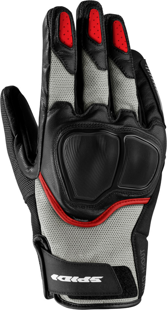 Spidi NKD H2OUT Motorcykel handsker sort/grå/rød L Figur 1