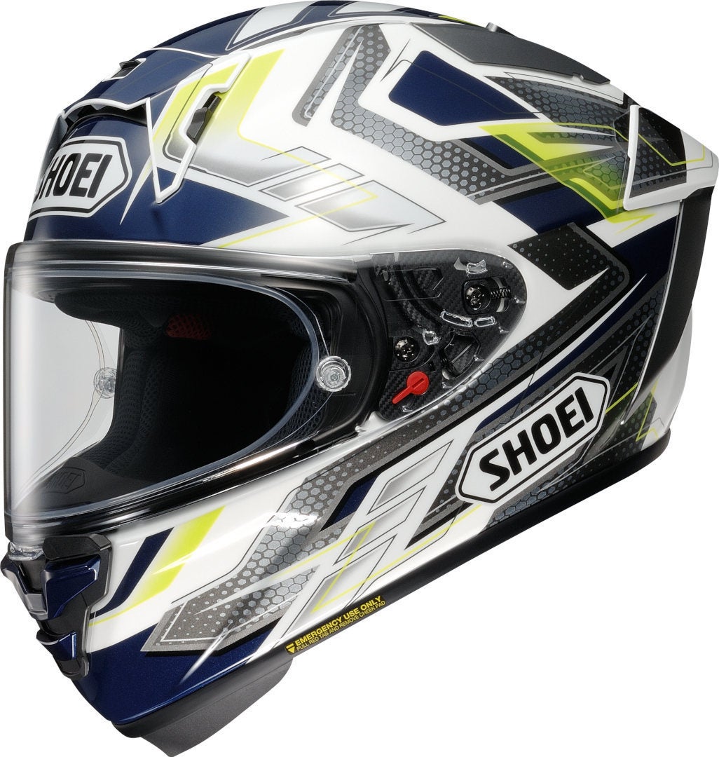 Shoei X-SPR Pro Escalate Casco blu/giallo M (57/58) Figura 1