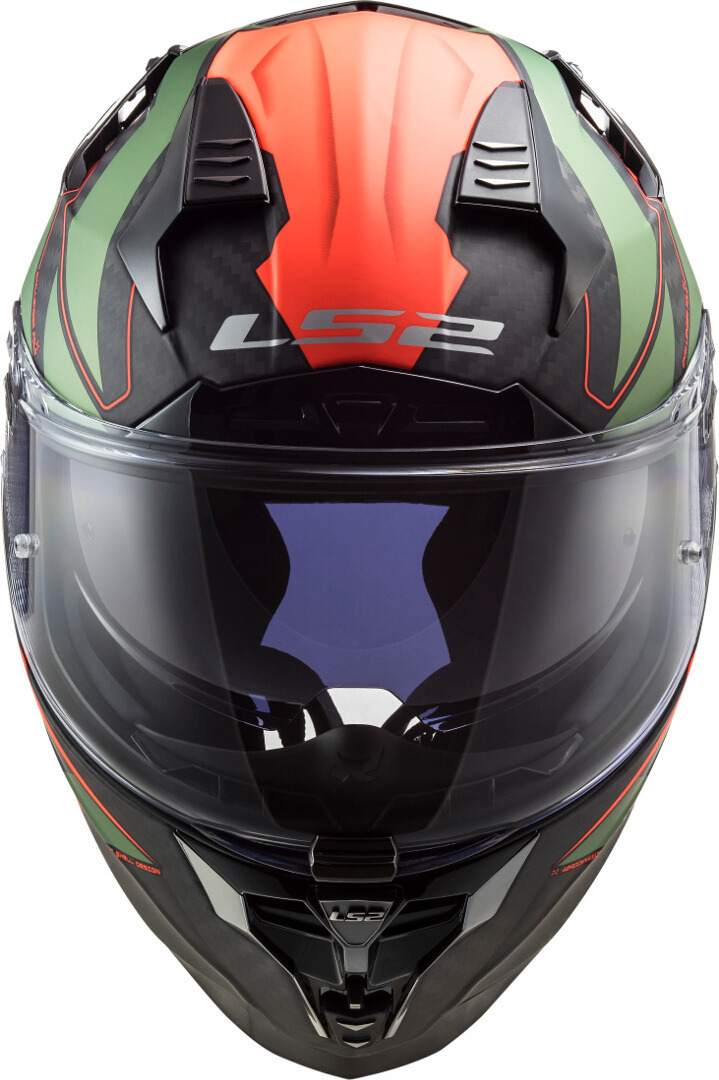 LS2 FF327 Challenger Fold Carbon Casque Vert/Noir/Orange L (59/60) Figure 2