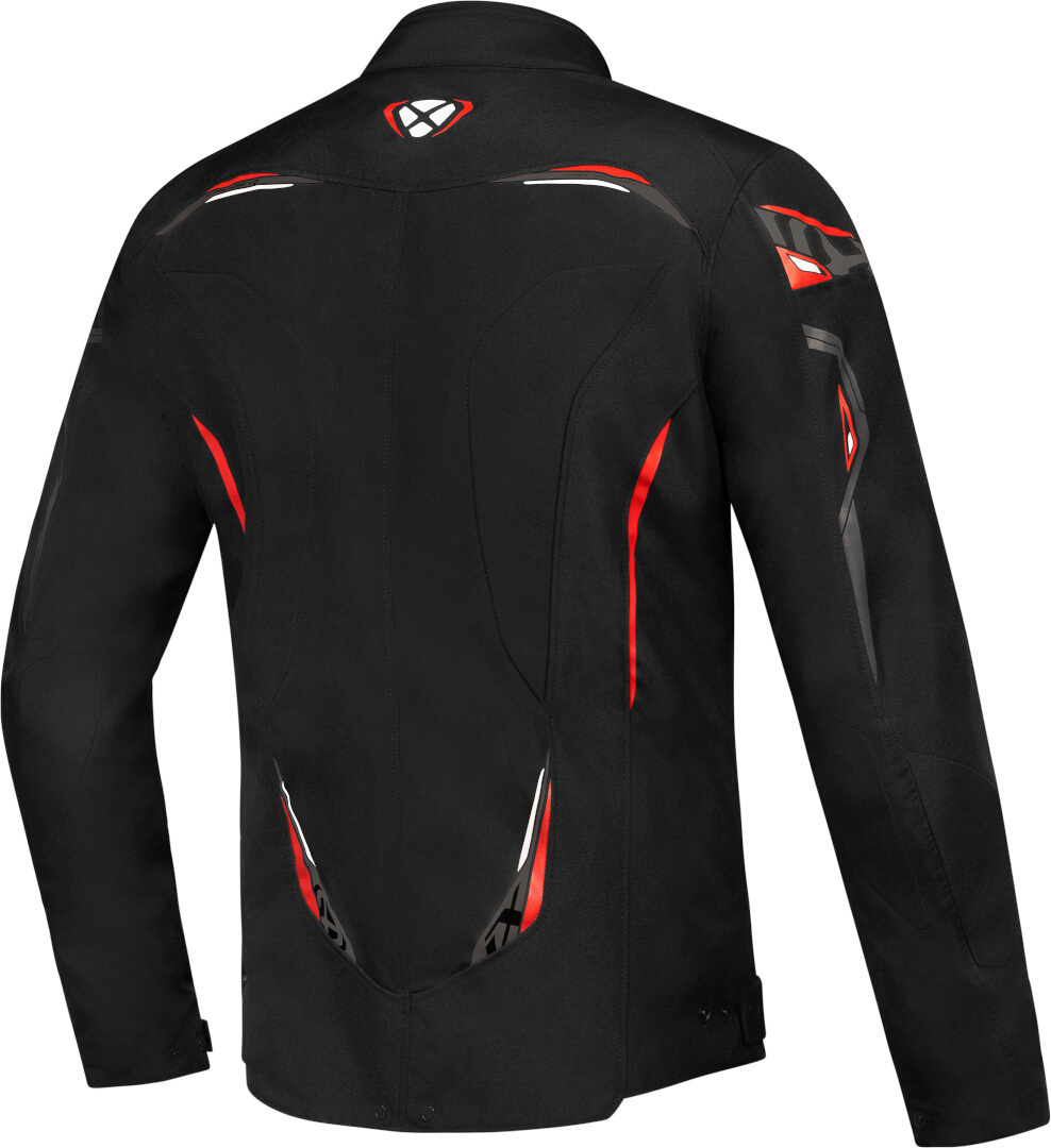 Ixon Caliber Wasserdichte Motorrad Textiljacke schwarz/weiß/rot M Abbildung 2