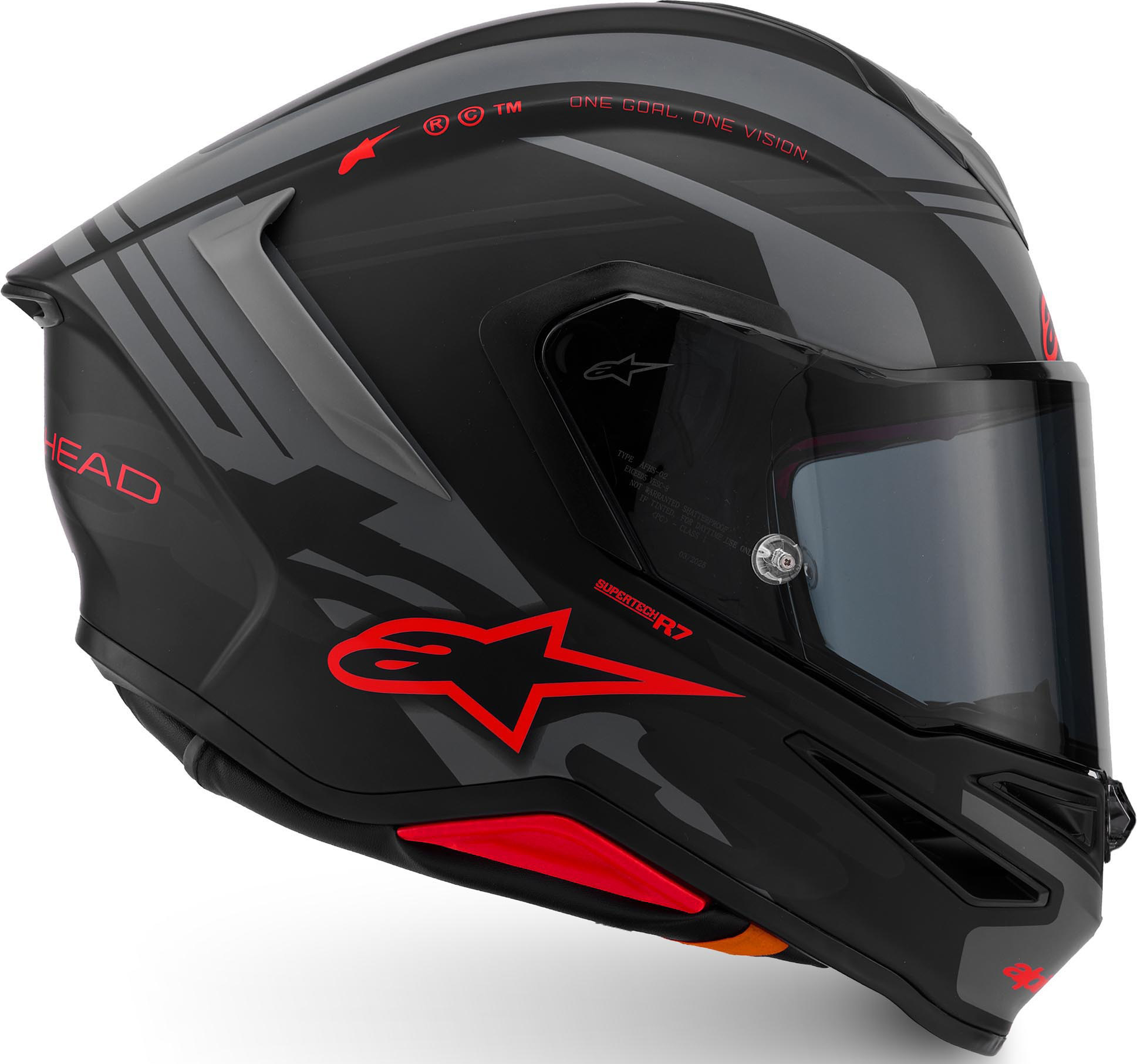 Alpinestars S-R7 A-Core Helm schwarz/grau/rot S Abbildung 3