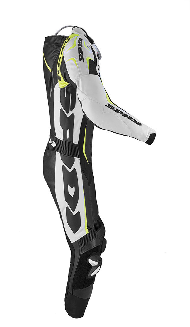 Spidi Track Wind Pro One Piece Motorcycle Leather Suit black/white/yellow 52 Figure 2