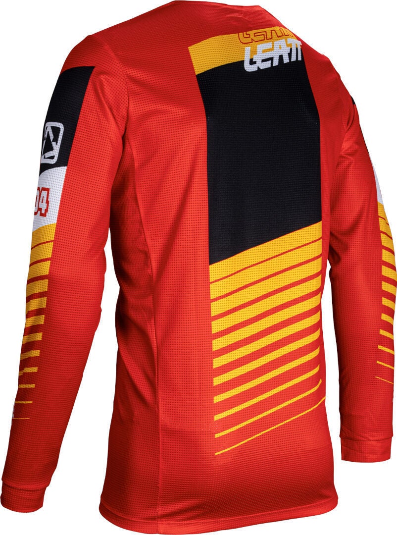 Leatt 3.5 Ride Kit Stripes 2025 Conjunto de camisa e calça de motocross vermelho M Figura 3