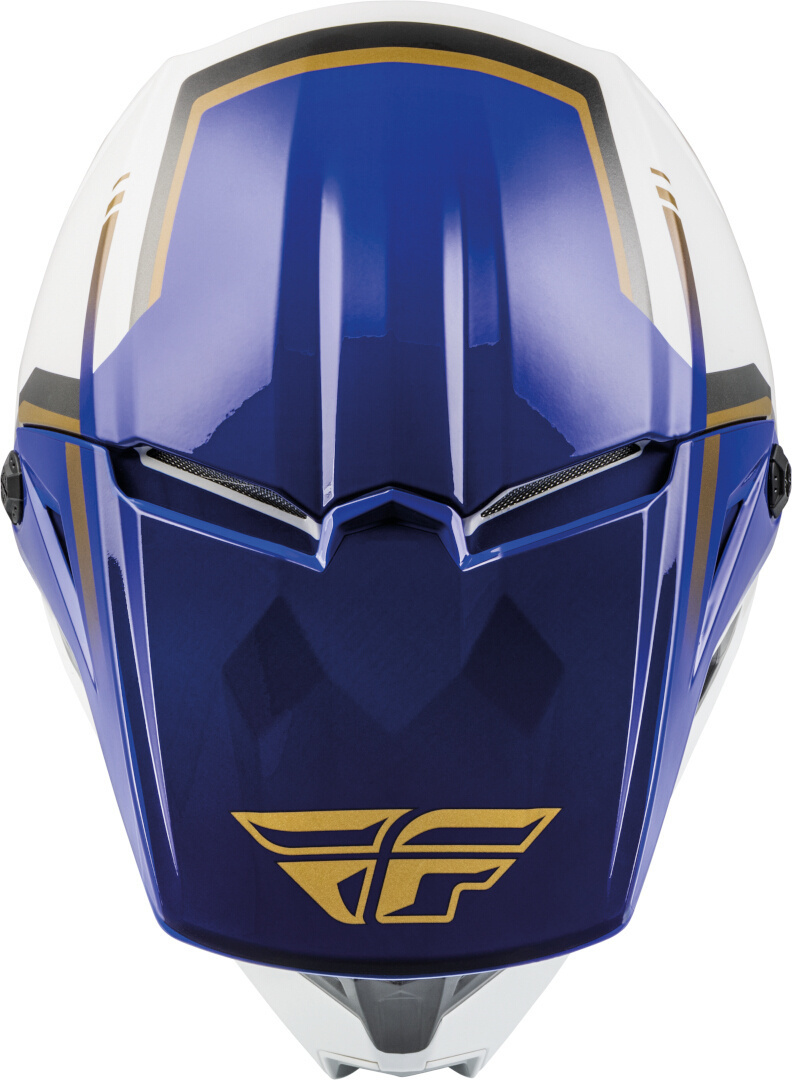 Fly Racing Kinetic Vision Casco Motocross bianco/blu L (60) Figura 2