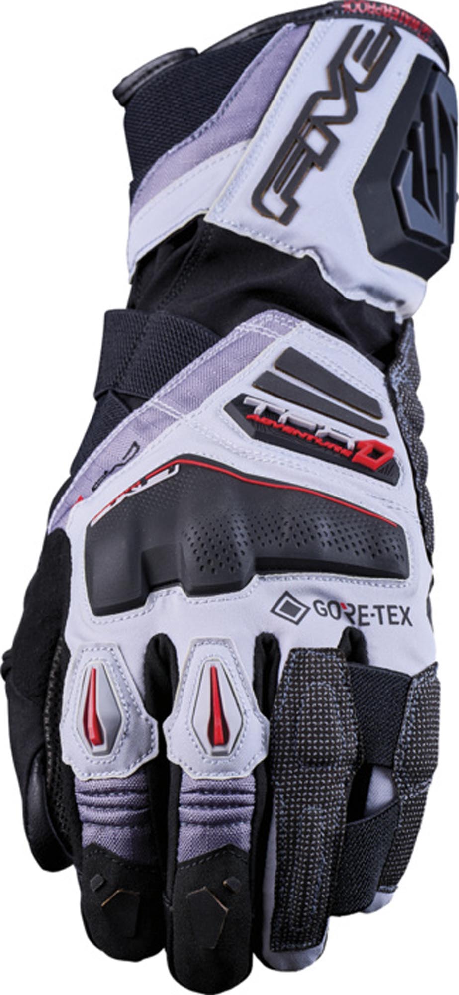 Five TFX1 GTX Guanti da moto grigio/rosso 2XL Figura 1