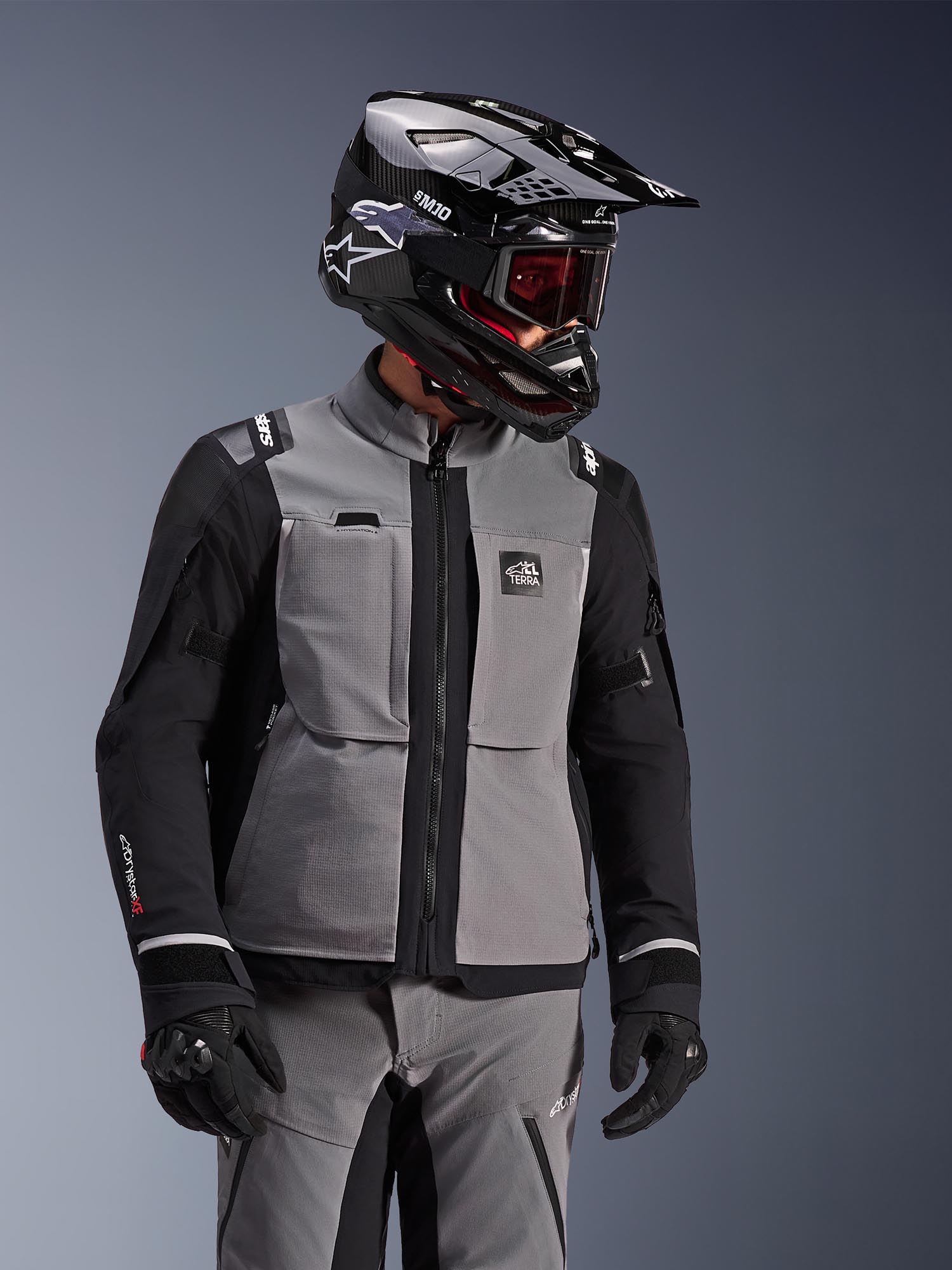 Alpinestars Andes Pro Drystar XF Veste textile moto imperméable Gris/Noir M Figure 7