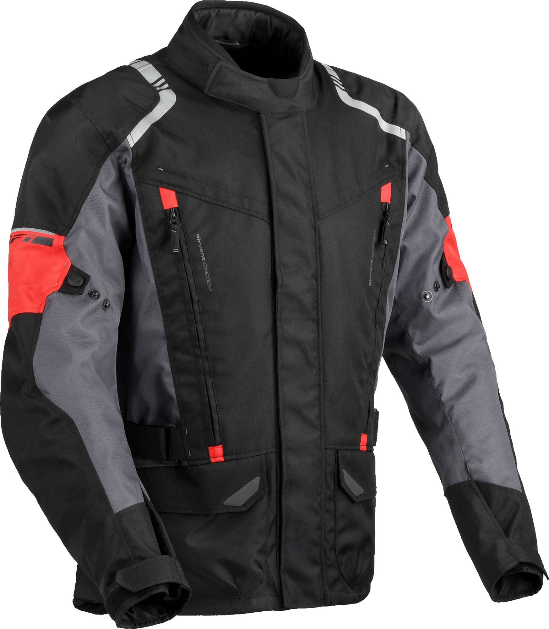 DIFI Navigator Aerotex waterproof Motorcycle Textile Jacket black/red 4XL Figure 1
