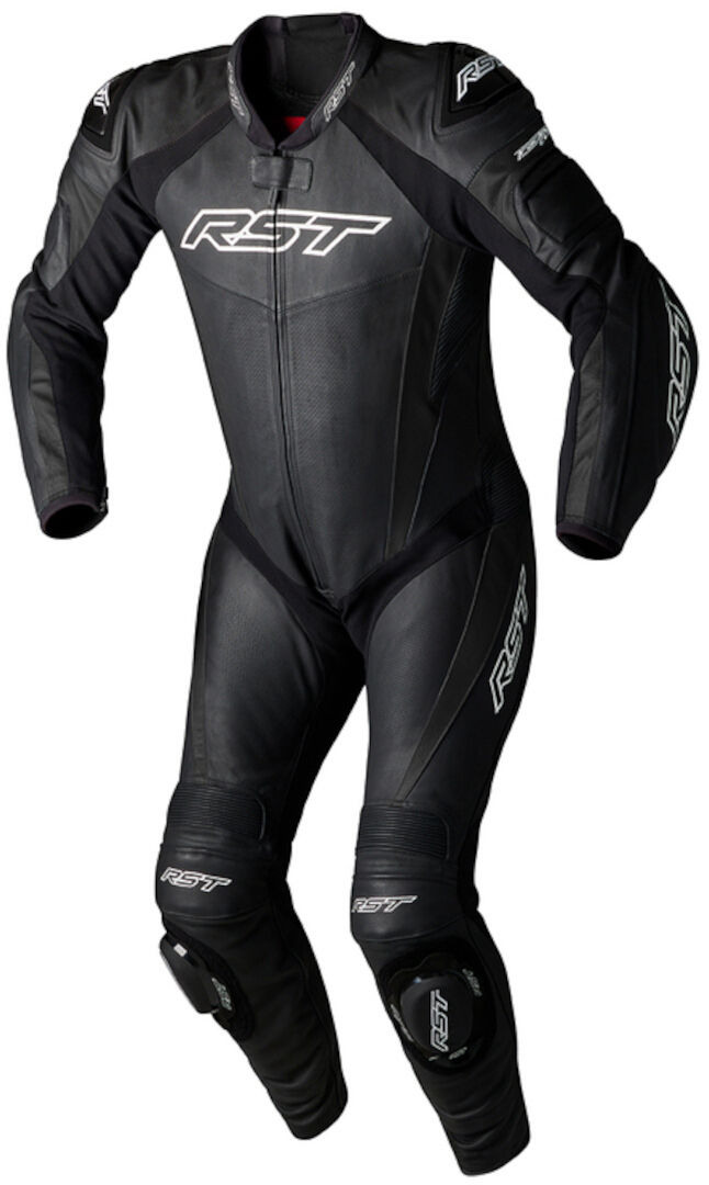 RST Tractech EVO 5 ワンピースオートバイレザースーツ 黒 3XL 図1