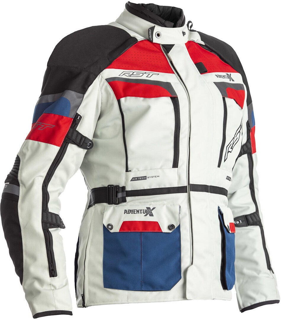 RST Pro Series Adventure-X Ladies Motorcycle Textile Jacket white/blue/red M Figure 1