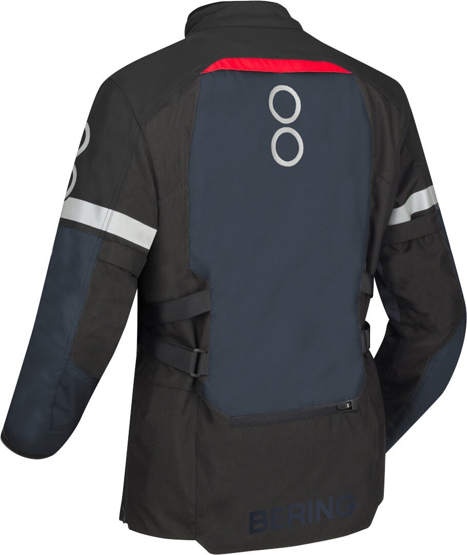 Bering Halifax 17353 waterproof Motorcycle Textile Jacket black/anthracite/red XXL Figure 2