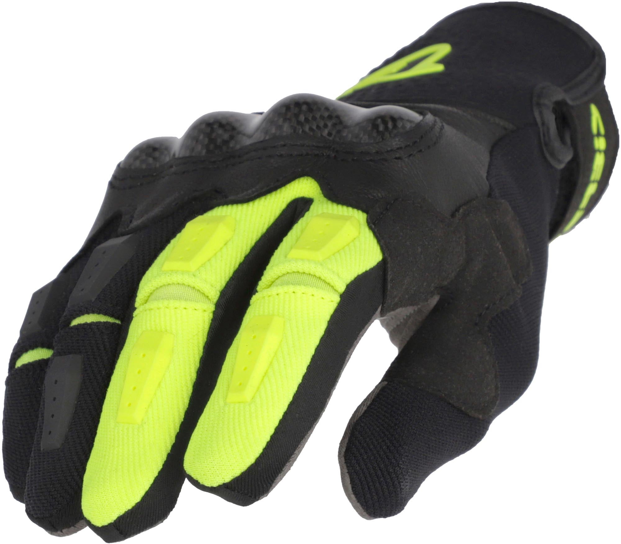 Acerbis Carbon G 5.0 Motorcykelhandsker sort/gul XL Figur 1