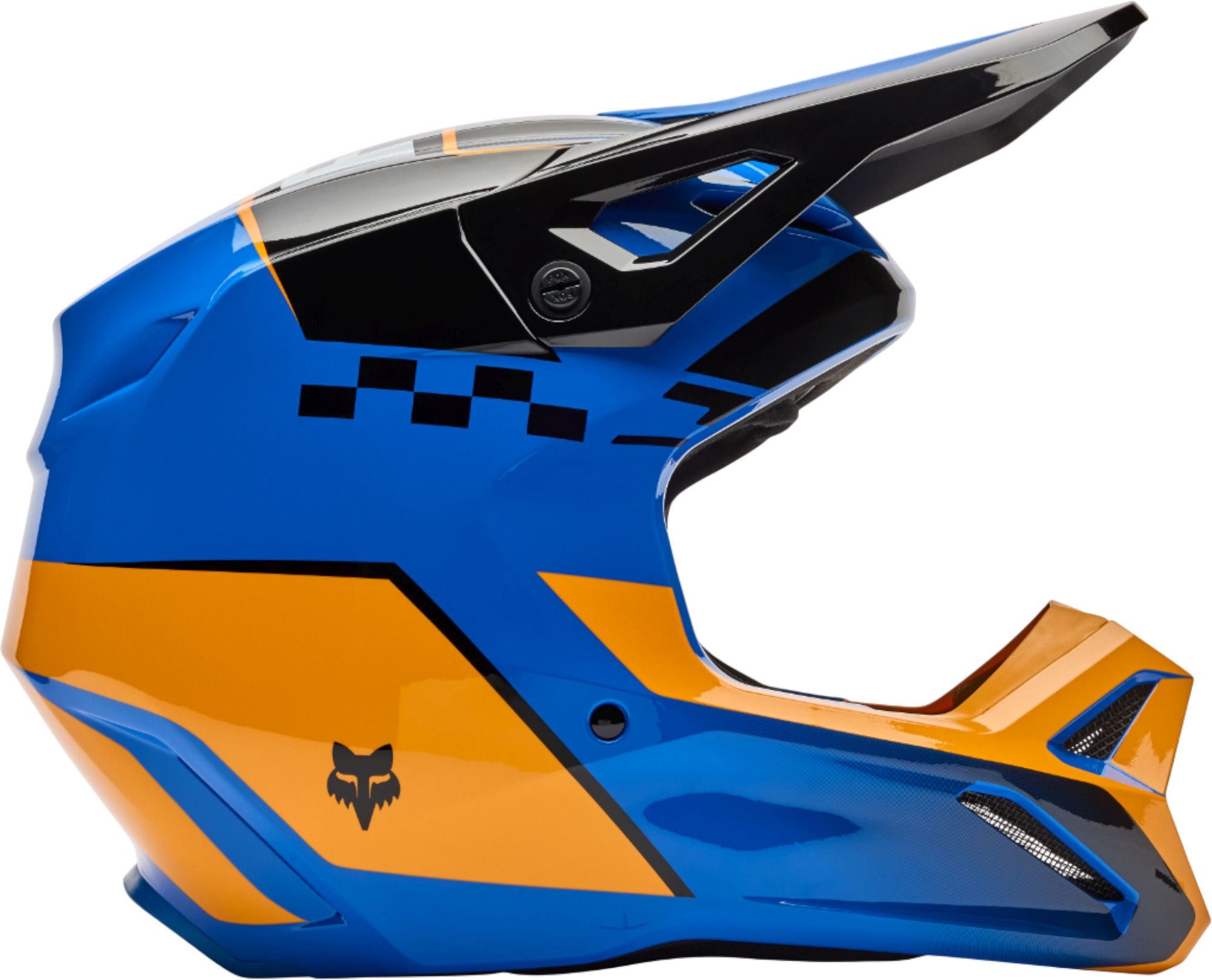 FOX V1 Collect Motorcross helm blauw/oranje M (57/58) Figuur 2