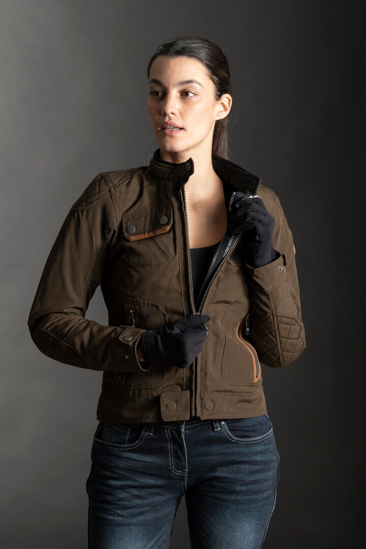 LS2 Bullet waterproof Ladies Motorcycle Textile Jacket brown 3XL Figure 7