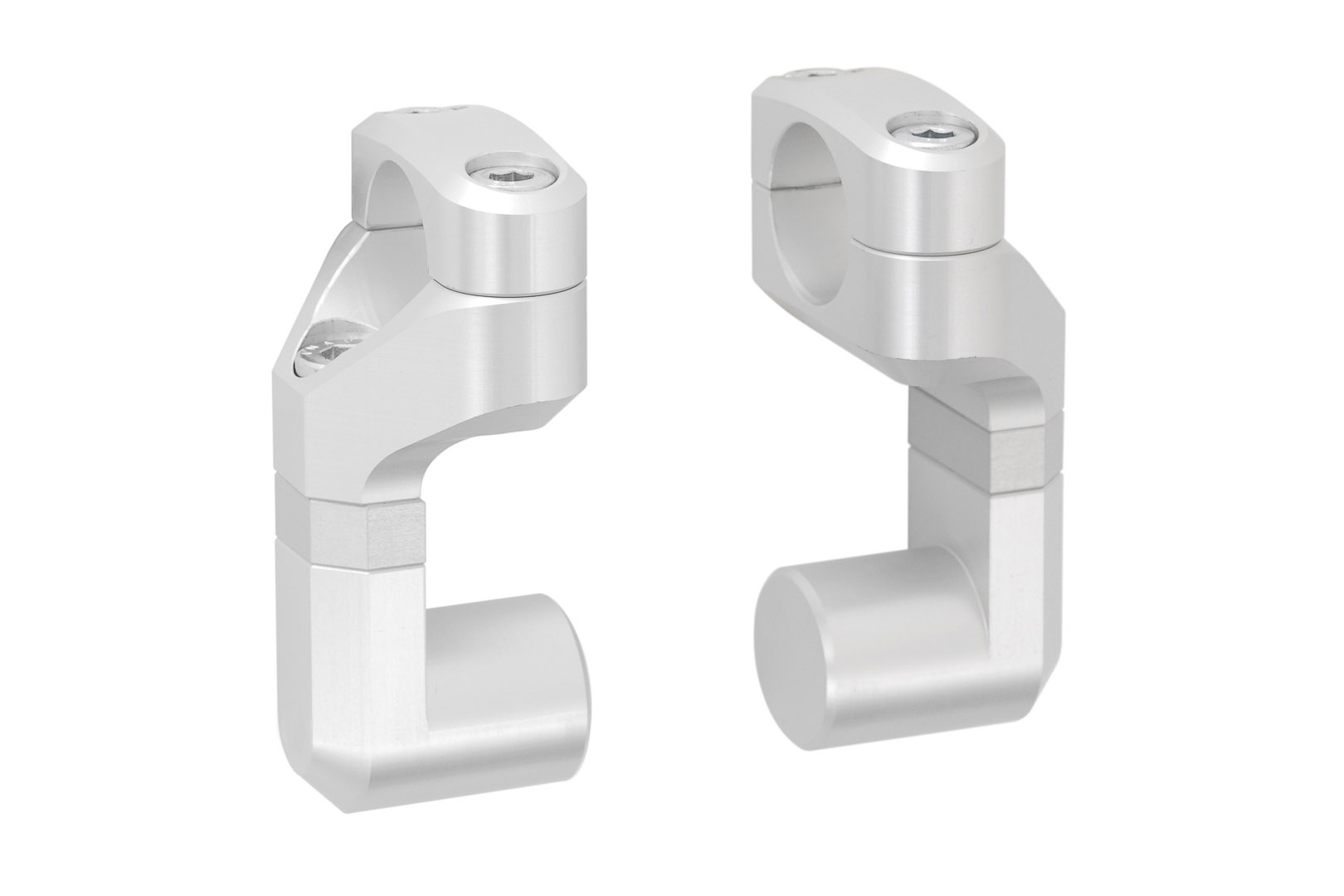 SW-Motech Vario spate pentru ghidon Ø 22 mm - Variabil sus/spate. Argintiu. Figura 1