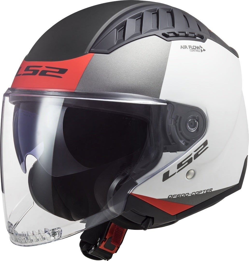 LS2 OF600 Copter II Urbane Jet Helm wit/zwart/rood M (57/58) Figuur 1