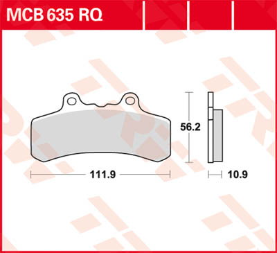 TRW Lucas Racingbelag MCB635RQ Figur 1