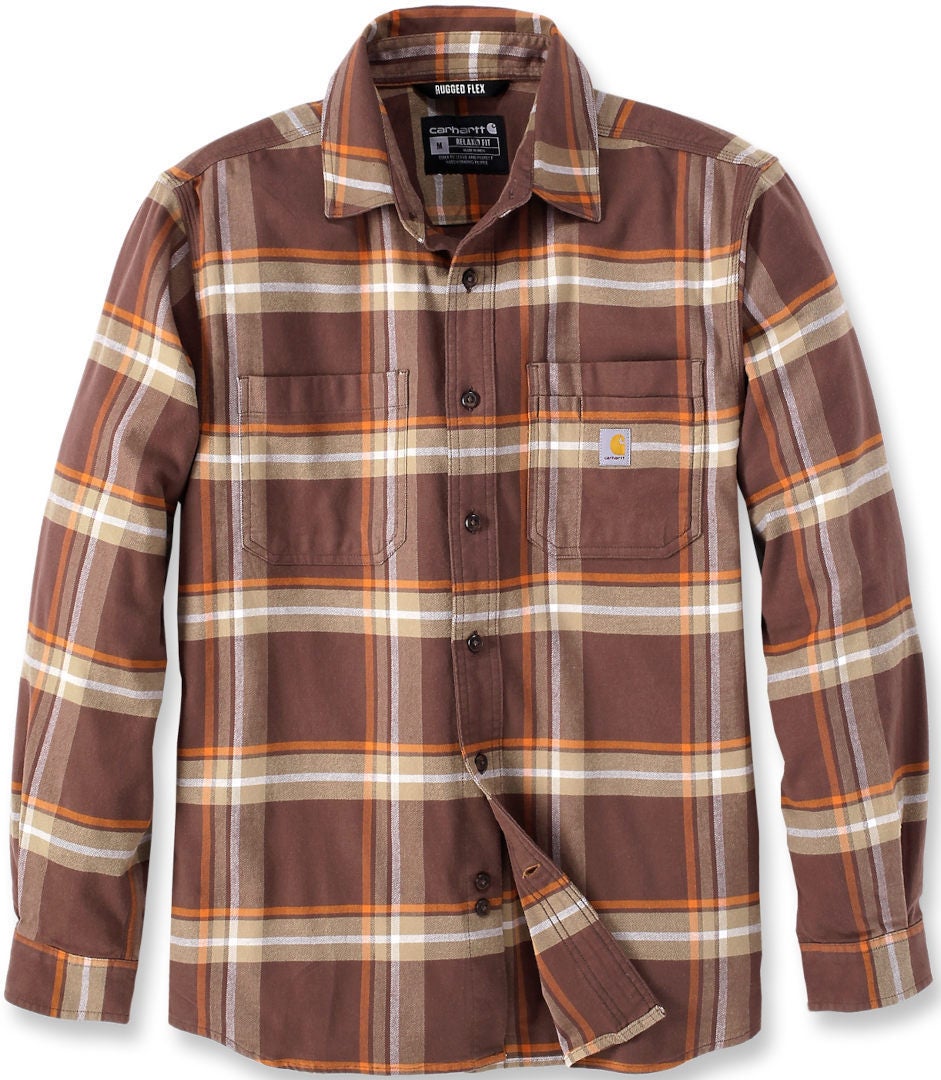 Carhartt Rugged Flex Flannel Plaid Camicia Marrone chiaro L Figura 1