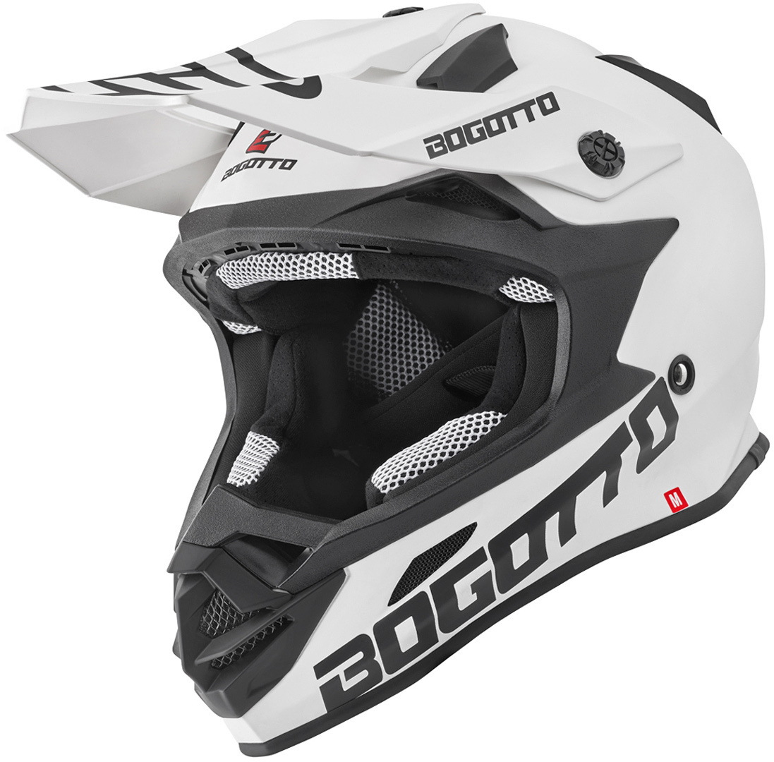 Bogotto V328 Cască de motocross din fibră de sticlă alb XS Figura 1