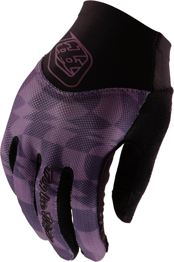 Troy Lee Designs Ace Twisted Checkers Ladies Cykel handskar Svart/lila M Figur 1